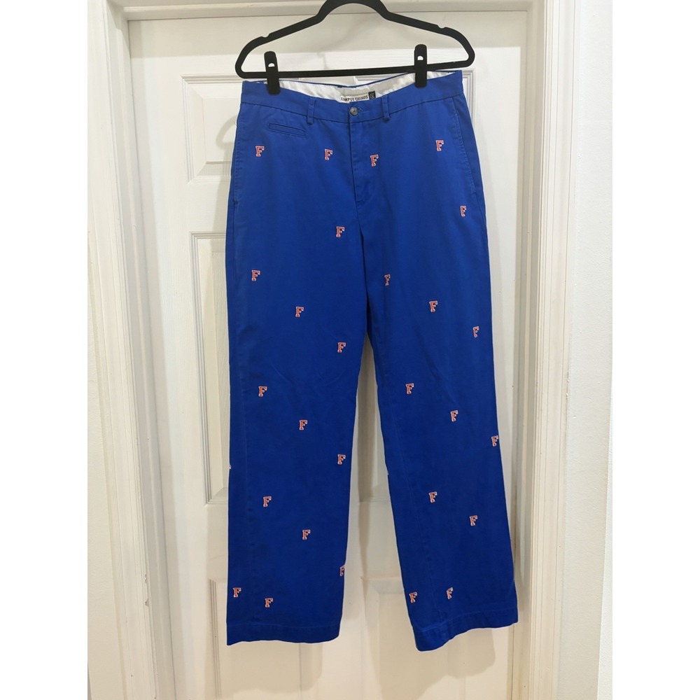 Campus Chinos Florida Gators Embroidered Pants Men 34 Blue University Of Florida